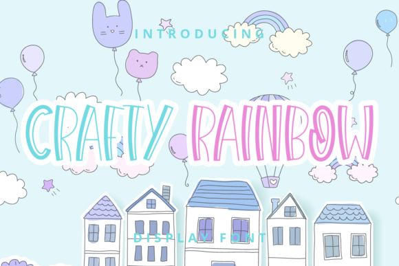 Crafty Rainbow: A Vibrant Display Font for Your Brand
