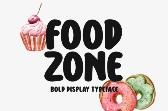 Food Zone: A Friendly Display Font for Brand Identity