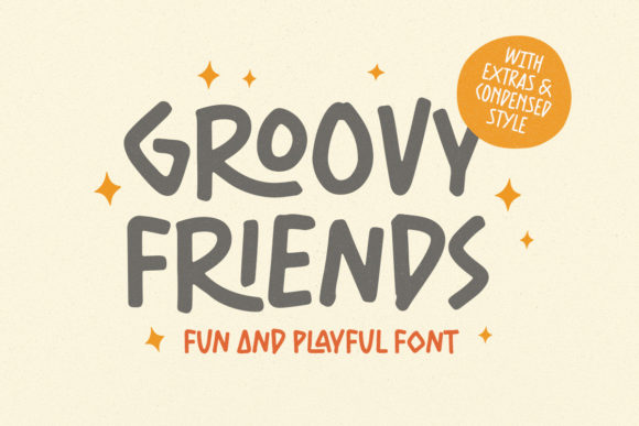 Groovy Friends: A Playful Display Font for Branding