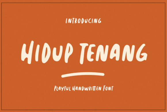 Hidup Tenang: A Whimsical Display Font for Small Business