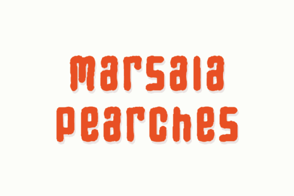 Marsala Pearches: A Unique Display Font for Marketers