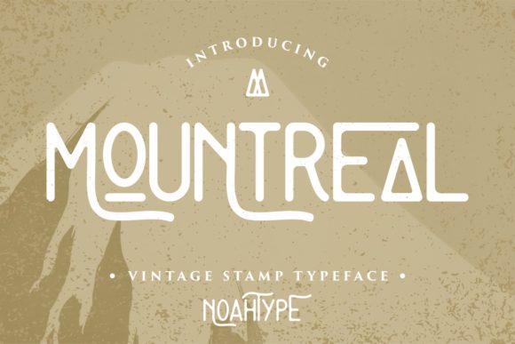 Mountreal Font: A Vintage Display Typeface for Branding