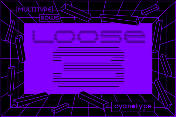 MultiType Rows Loose 3: A Unique Display Font for Web Design
