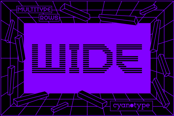 MultiType Rows Wide: A Retro Pixel Display Font