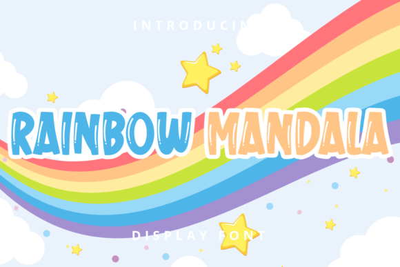 Rainbow Mandala: A Vibrant Display Font for Editorial Design