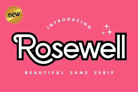 Rosewell: A Whimsical Display Font for Bold Branding