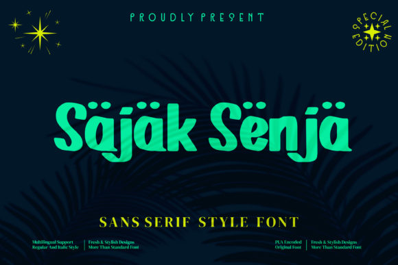 Sajak Senja: A Groovy Display Font for Editorial Design