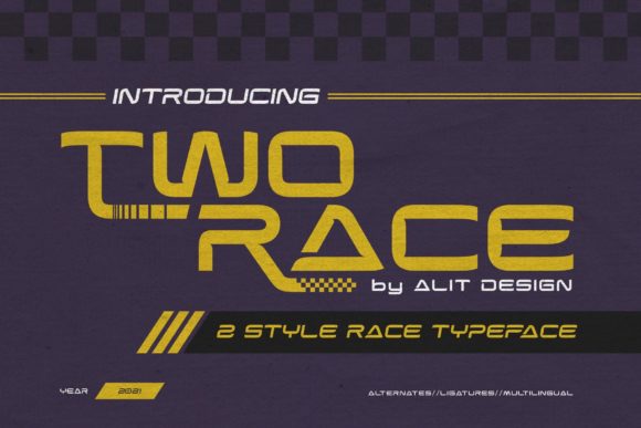 Two Race: A Bold Display Font for Makers